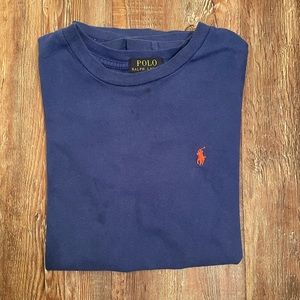 Blue/orange polo shirt